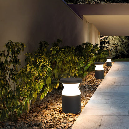 Modern Waterproof Cylinder Outdoor LED Lawn Pathway Lights