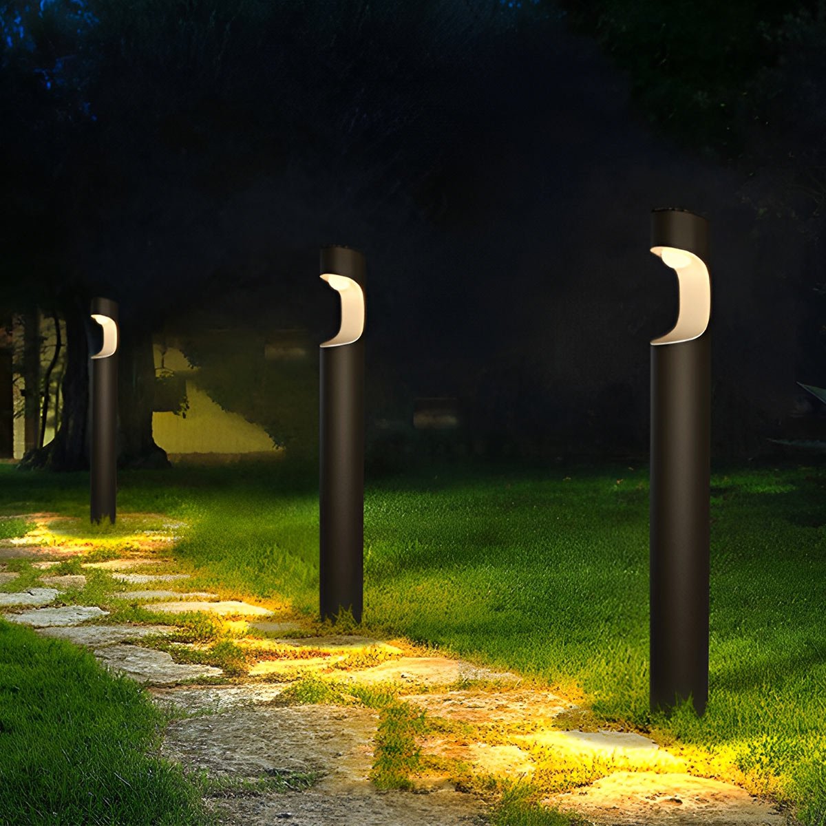 Modern Waterproof Geometric Outdoor LED Landscape Path Lights