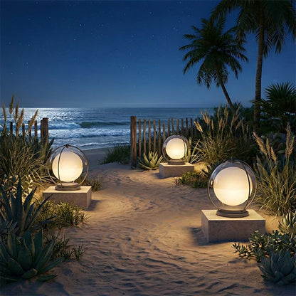 Modern Waterproof Globe Planet LED Outdoor Post Lights