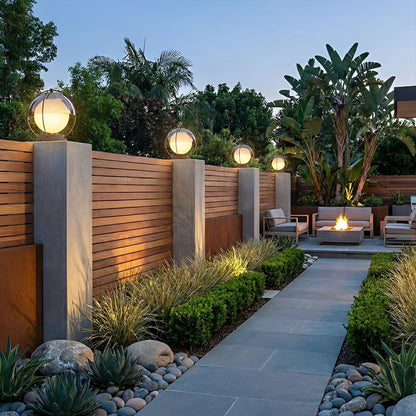 Modern Waterproof Globe Planet LED Outdoor Post Lights