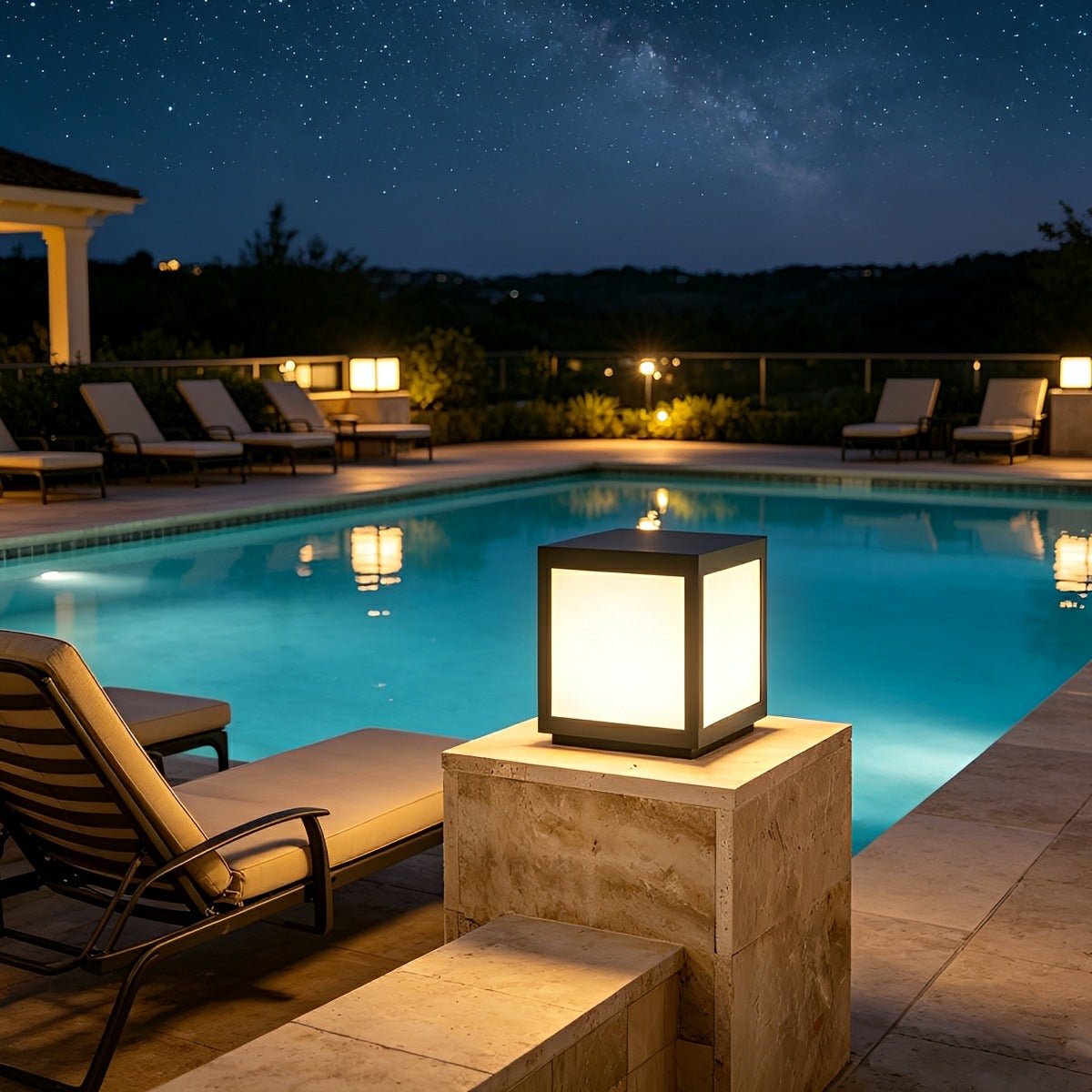 Modern Waterproof LED Fence Outdoor Post Cap Light