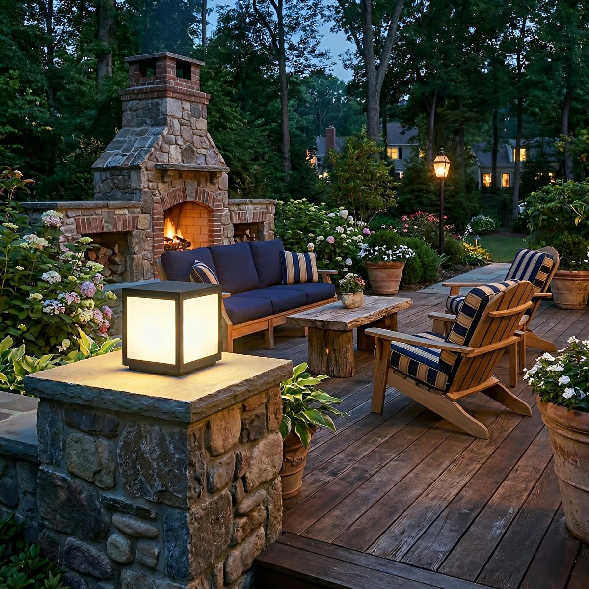 Modern Waterproof LED Fence Outdoor Post Cap Light
