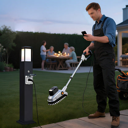 Modern Waterproof Outdoor LED Landscape Path Lights with Power Outlet