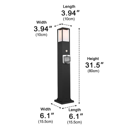 Modern Waterproof Outdoor LED Landscape Path Lights with Power Outlet