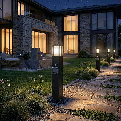 Modern Waterproof Outdoor LED Landscape Path Lights with Power Outlet