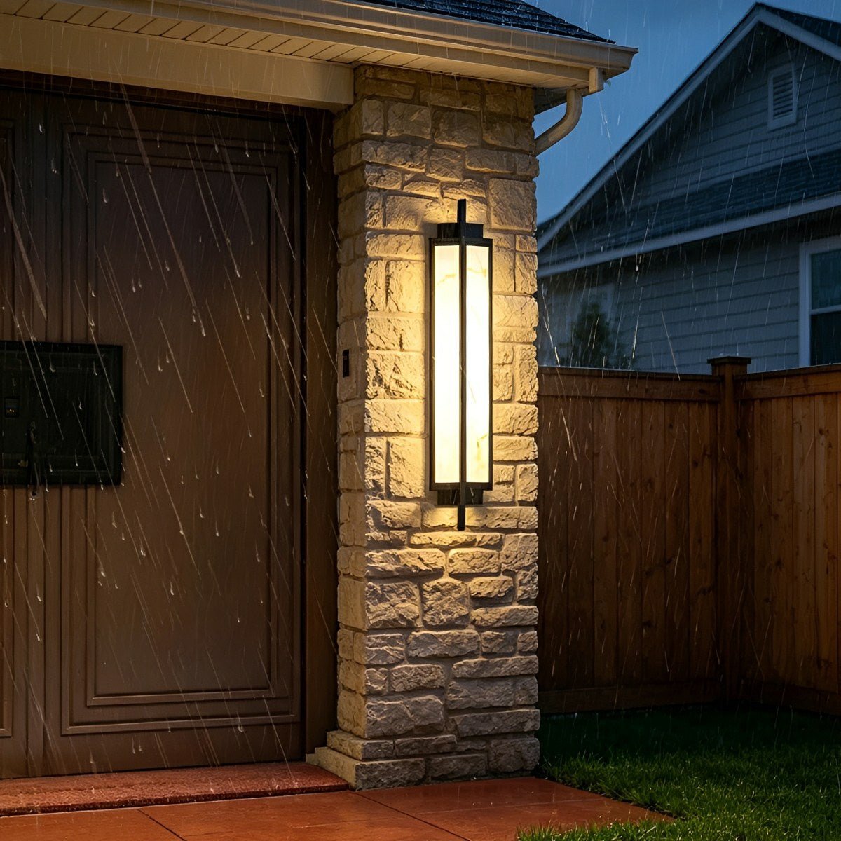 Modern Waterproof Rectangular LED Outdoor Wall Light Sconce