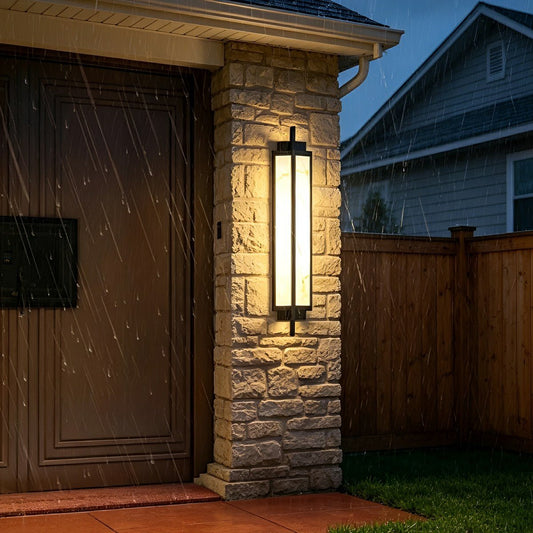 Modern Waterproof Rectangular LED Outdoor Wall Light Sconce
