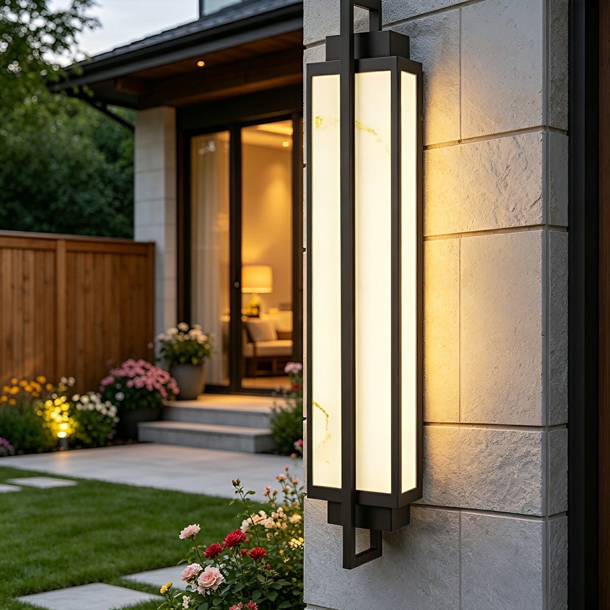 Modern Waterproof Rectangular LED Outdoor Wall Light Sconce