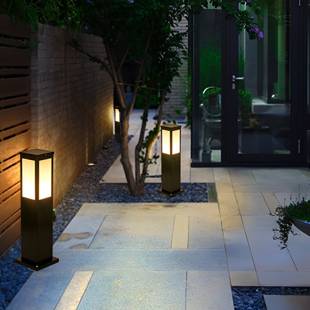 Modern Waterproof Rectangular Outdoor LED Landscape Path Lights