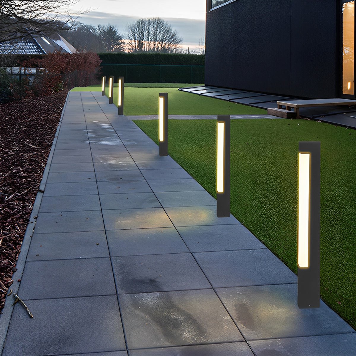 Modern Waterproof Rectangular Outdoor LED Landscape Path Lights