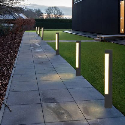 Modern Waterproof Rectangular Outdoor LED Landscape Path Lights