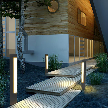 Modern Waterproof Rectangular Outdoor LED Landscape Path Lights