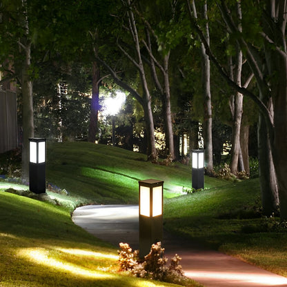 Modern Waterproof Rectangular Outdoor LED Landscape Path Lights
