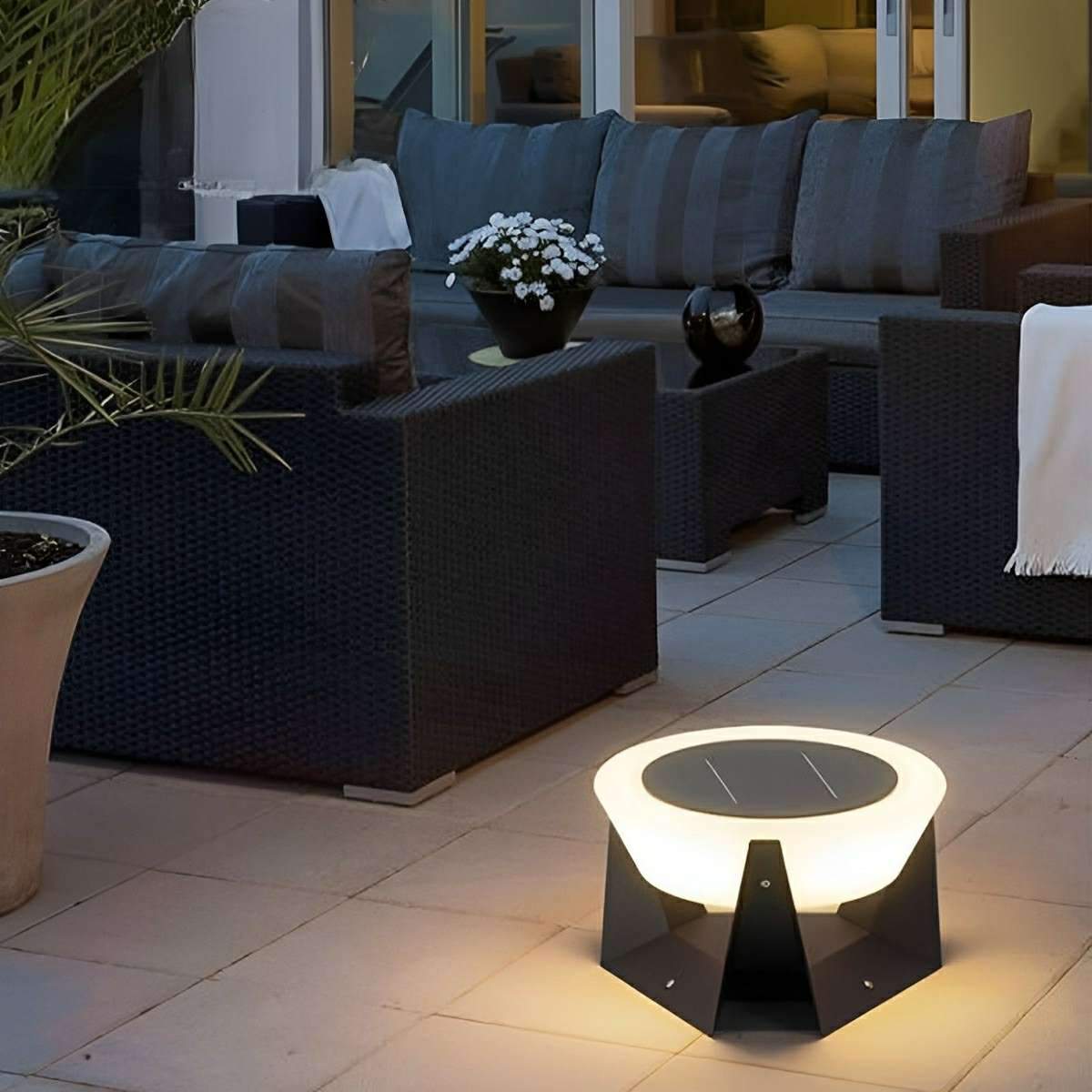 Modern Waterproof Round LED Outdoor Post Lights