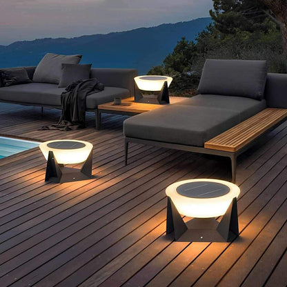 Modern Waterproof Round LED Outdoor Post Lights