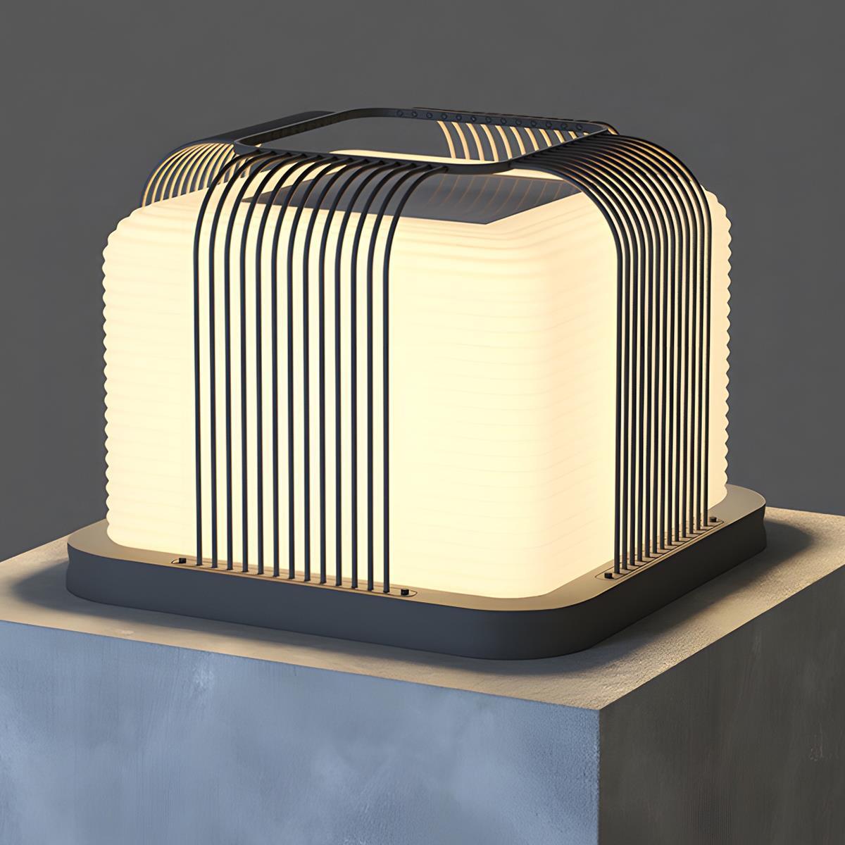 Modern Waterproof Square Steel LED Outdoor Post Lights