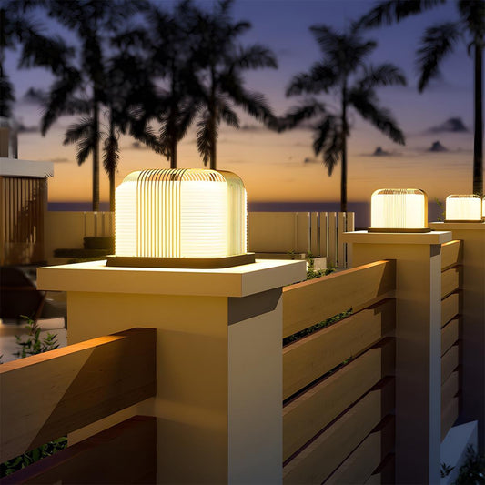Modern Waterproof Square Steel LED Outdoor Post Lights