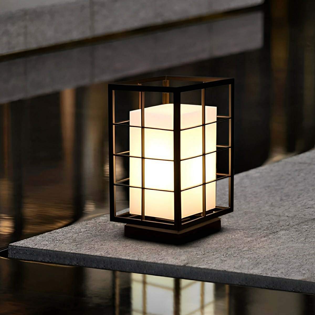Modern Waterproof Square Lantern LED Outdoor Landscape Lawn Lighting