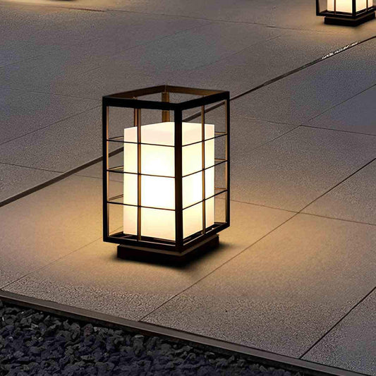 Modern Waterproof Square Lantern LED Outdoor Landscape Lawn Lighting