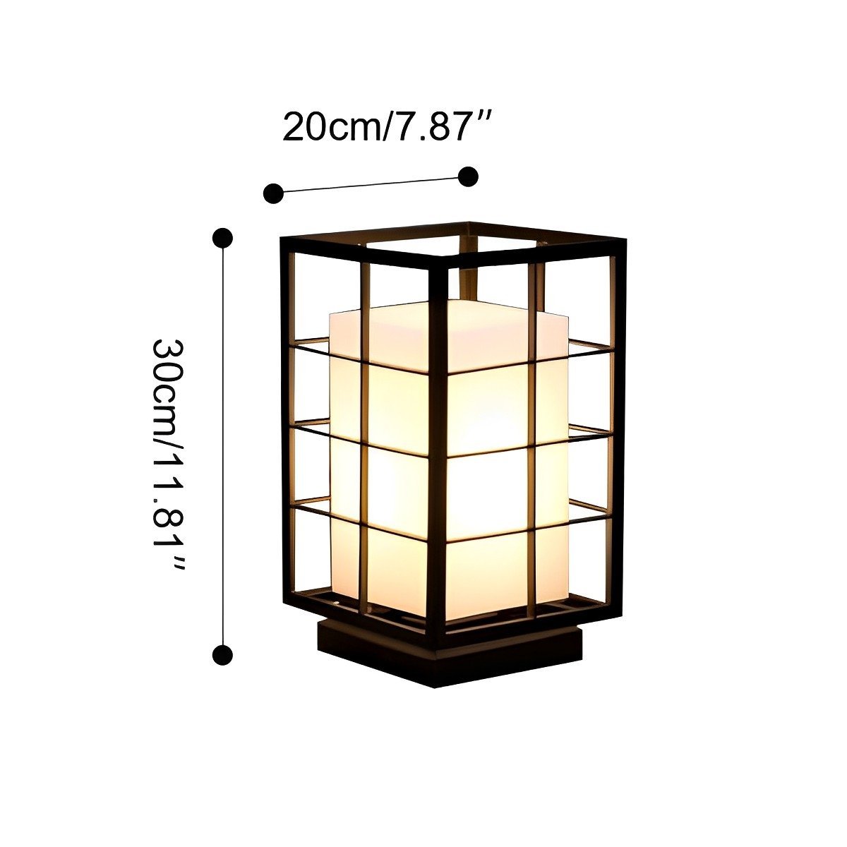 Modern Waterproof Square Lantern LED Outdoor Landscape Lawn Lighting