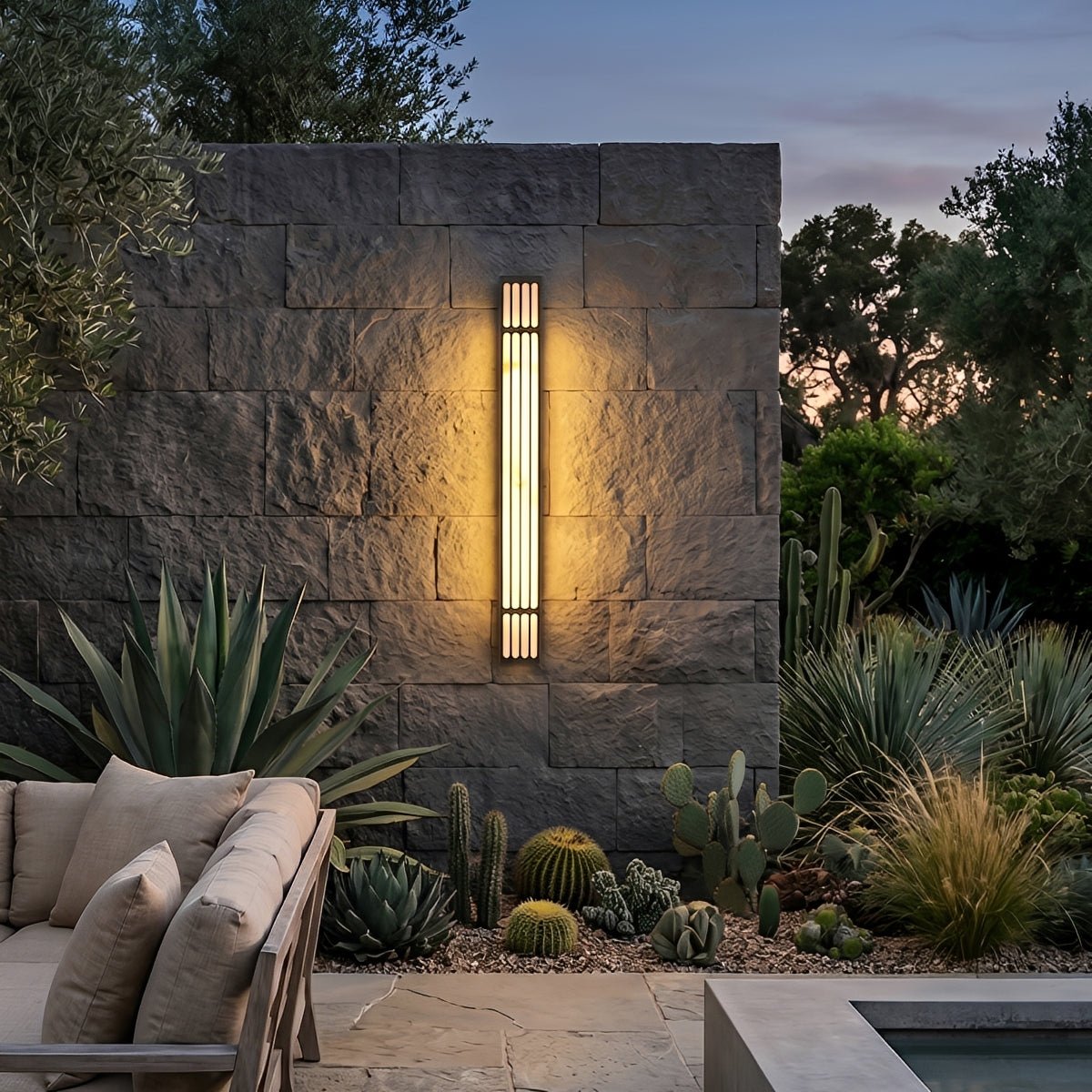 Modern Waterproof Vertical Outdoor LED Wall Sconce