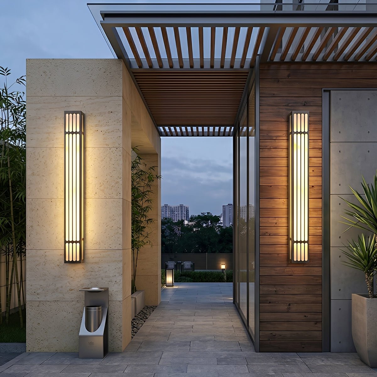 Modern Waterproof Vertical Outdoor LED Wall Sconce