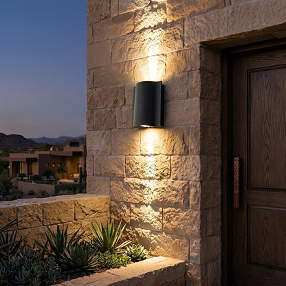 Modern Waterproof Water Wave Up and Down Outdoor Wall Light
