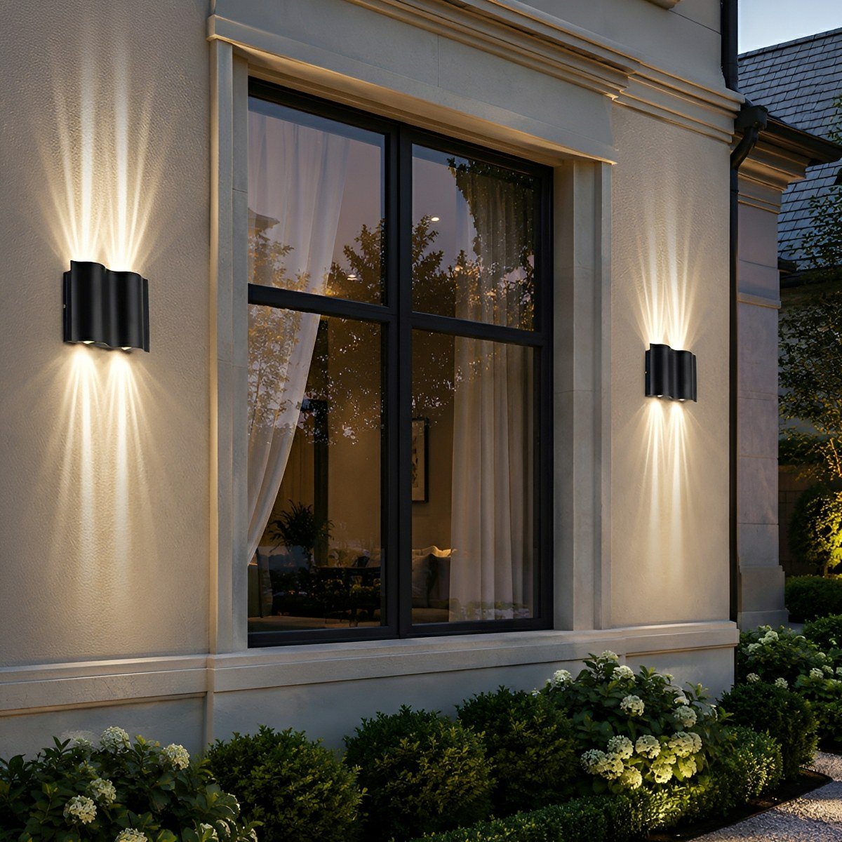 Modern Waterproof Water Wave Up and Down Outdoor Wall Light