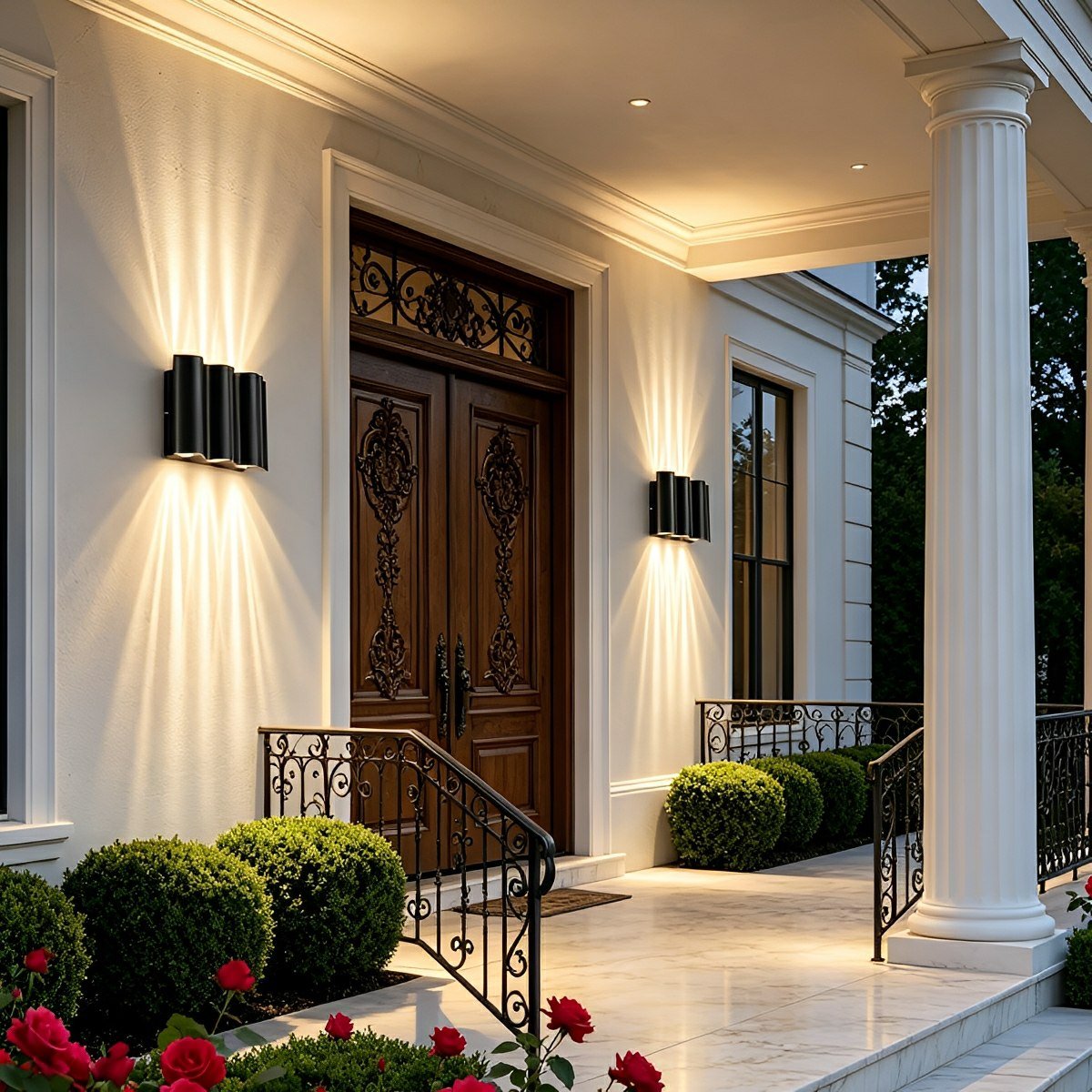 Modern Waterproof Water Wave Up and Down Outdoor Wall Light
