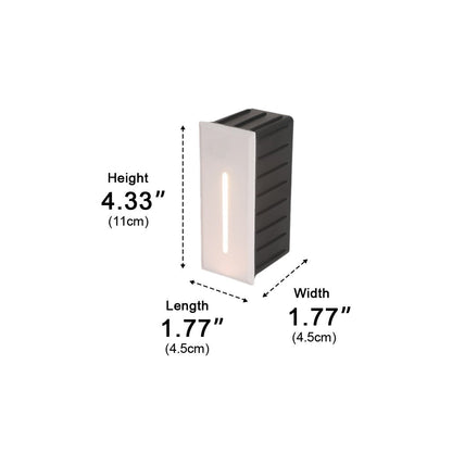 Modern Waterproof White Rectangle LED Waterproof Recessed Stair Lights Step Lights