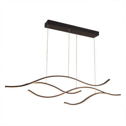 Modern Wave LED Linear Pendant Light