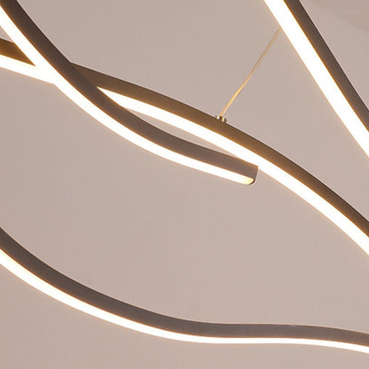 Modern Wave LED Linear Pendant Light