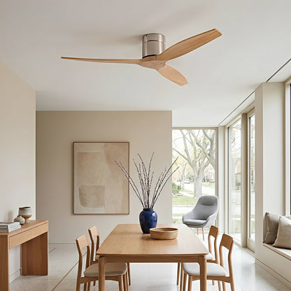 Modern Wing-inspired Wood 3-Blade DC Motor Reverse Ceiling Fan