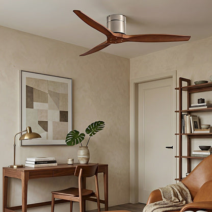 Modern Wing-inspired Wood 3-Blade DC Motor Reverse Ceiling Fan