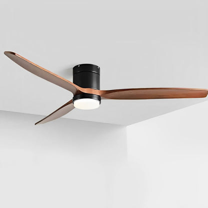Modern Wood Grain 6-Speed Reverse DC Motor Fan Ceiling Fan Light
