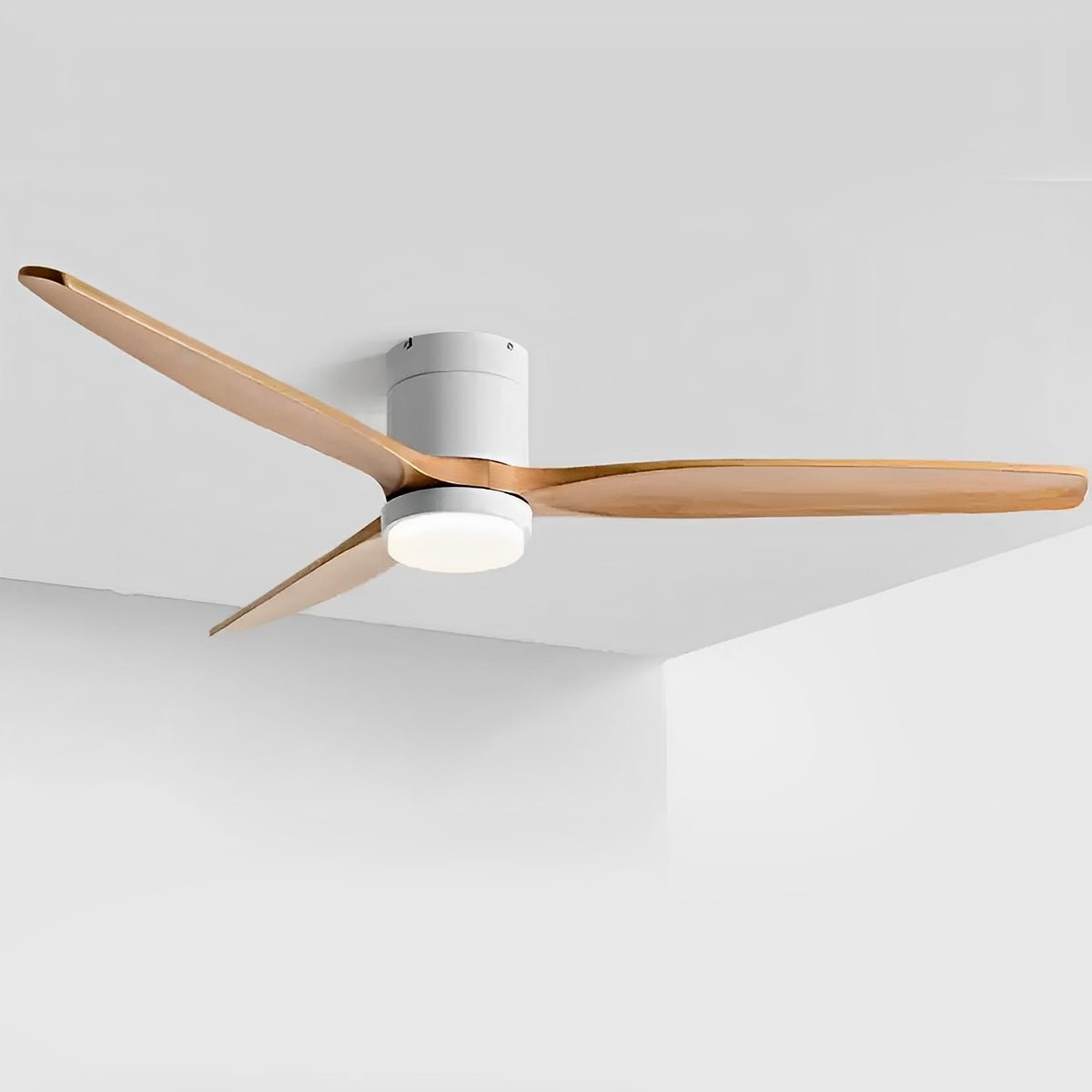 Modern Wood Grain 6-Speed Reverse DC Motor Fan Ceiling Fan Light