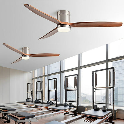 Modern Wood Grain 6-Speed Reverse DC Motor Fan Ceiling Fan Light