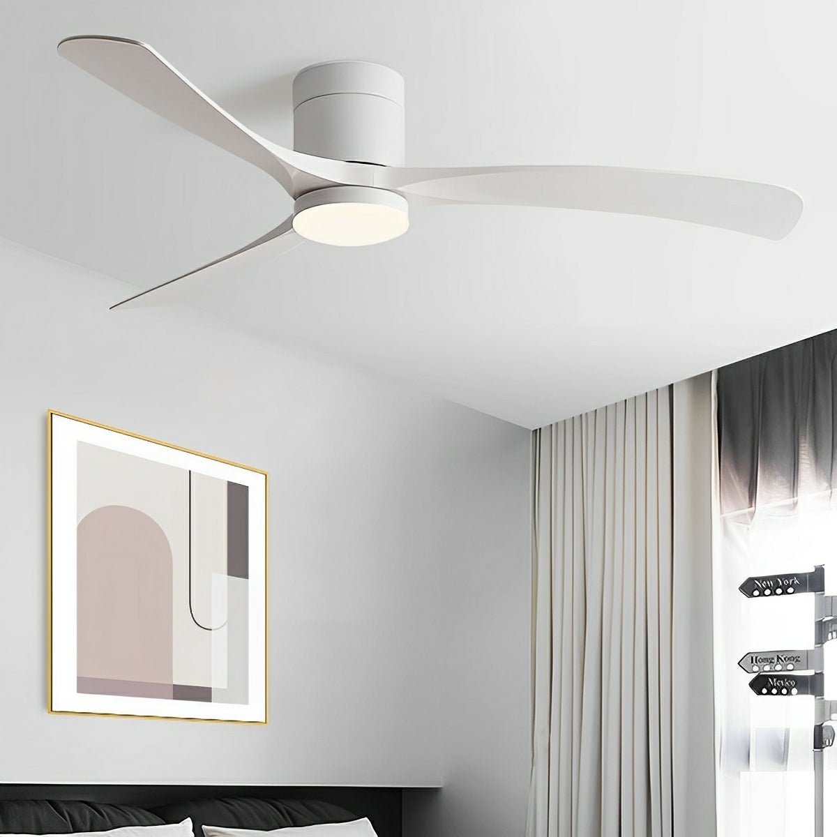 Modern 6-speed Reverse Frequency DC Motor Fan Light