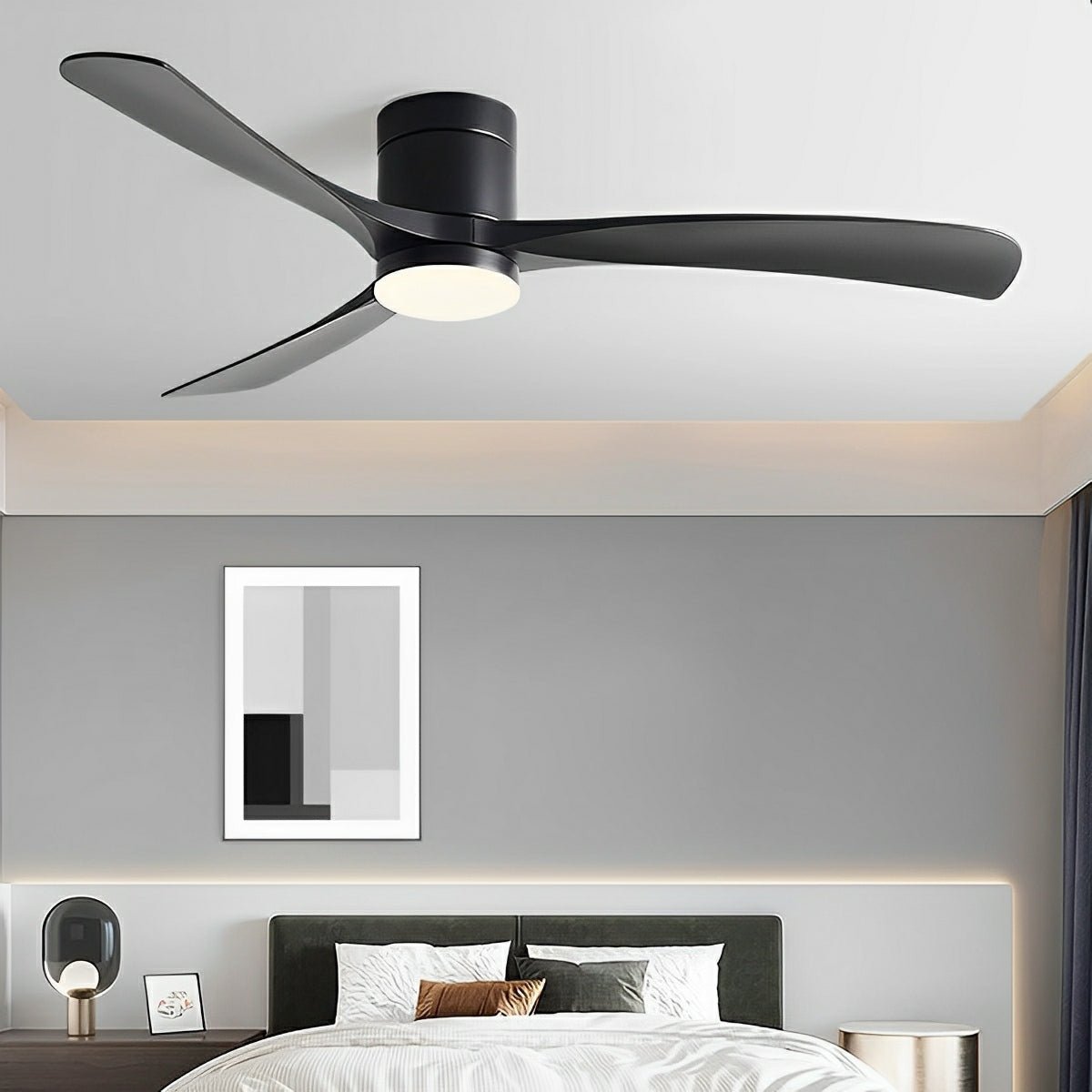 Modern 6-speed Reverse Frequency DC Motor Fan Light