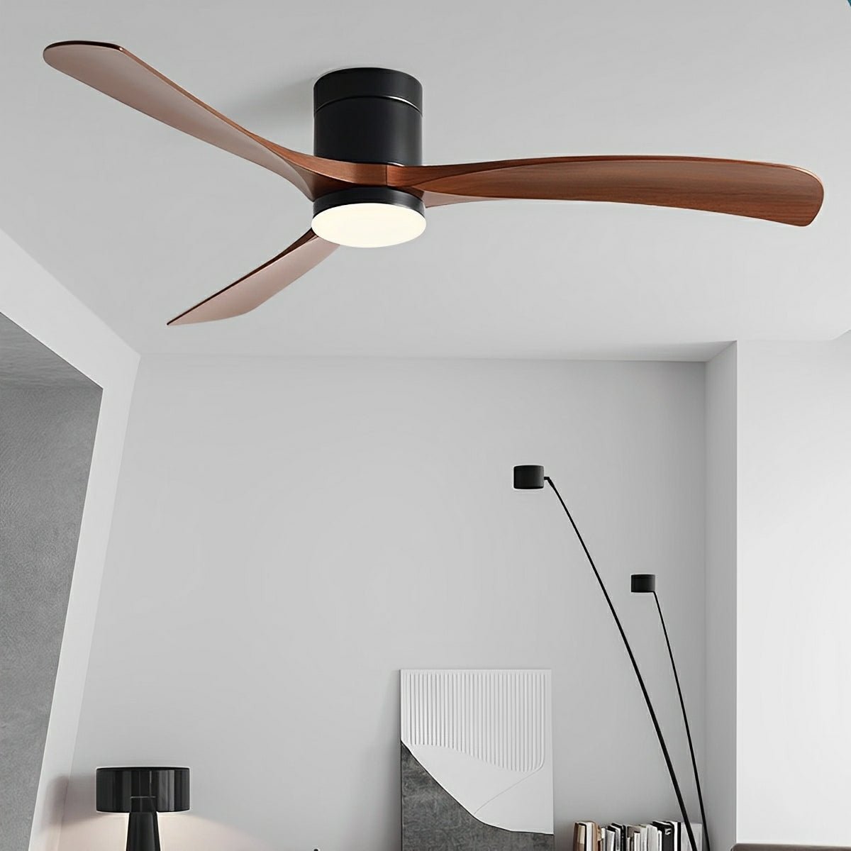 Modern 6-speed Reverse Frequency DC Motor Fan Light
