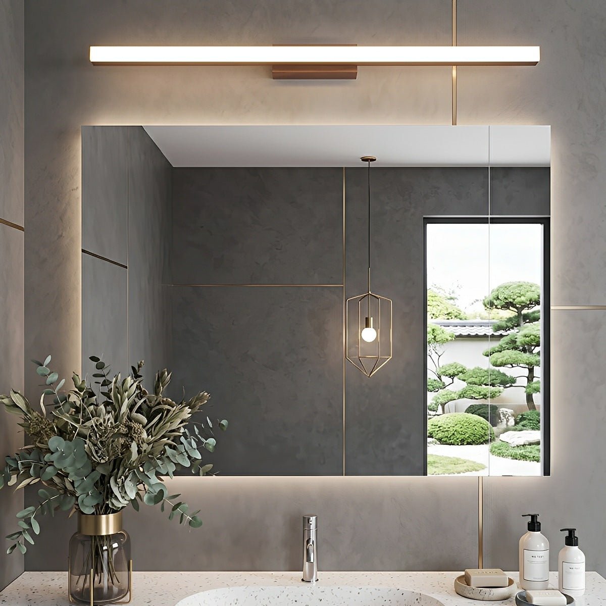 Modern Wood LED Vanity Light Minimalist Bathroom Mirror Wall Sconce