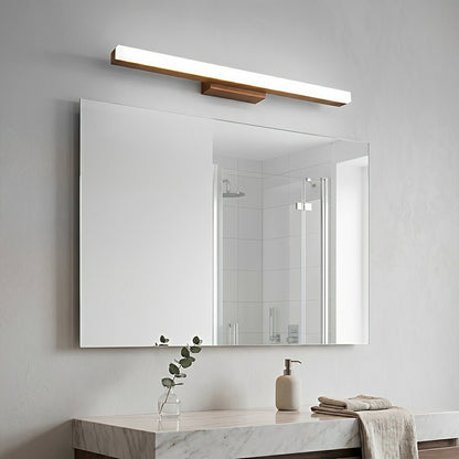 Modern Wood LED Vanity Light Minimalist Bathroom Mirror Wall Sconce
