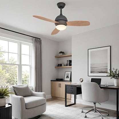 Nordic Minimalist LED Ceiling Paddle Fan DC Motor Fan Light