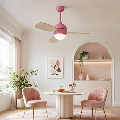 Nordic Minimalist LED Ceiling Paddle Fan DC Motor Fan Light