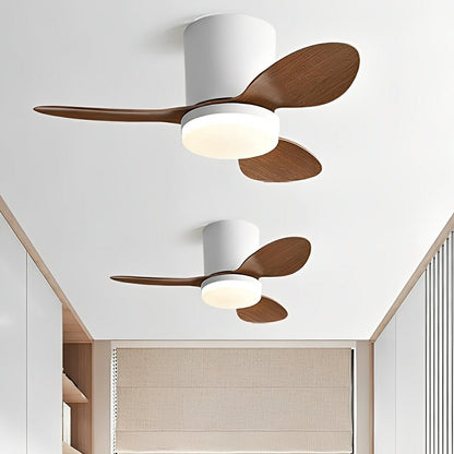 Nordic Modern Minimalist DC Motor Reverse LED Ceiling Fan Light