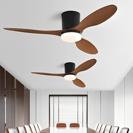 Nordic Modern Minimalist DC Motor Reverse LED Ceiling Fan Light