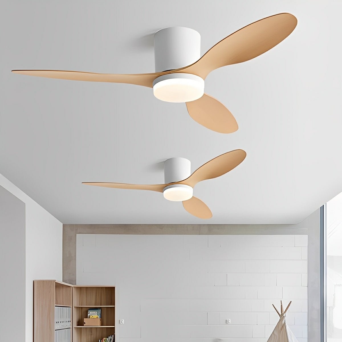 Nordic Modern Minimalist DC Motor Reverse LED Ceiling Fan Light