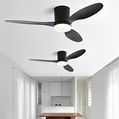 Nordic Modern Minimalist DC Motor Reverse LED Ceiling Fan Light