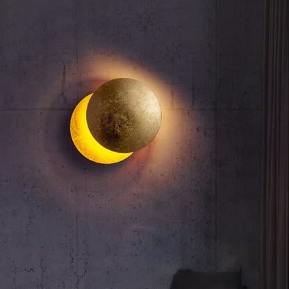Nordic Postmodern Minimalist Moon Eclipse Creative Wall Sconce