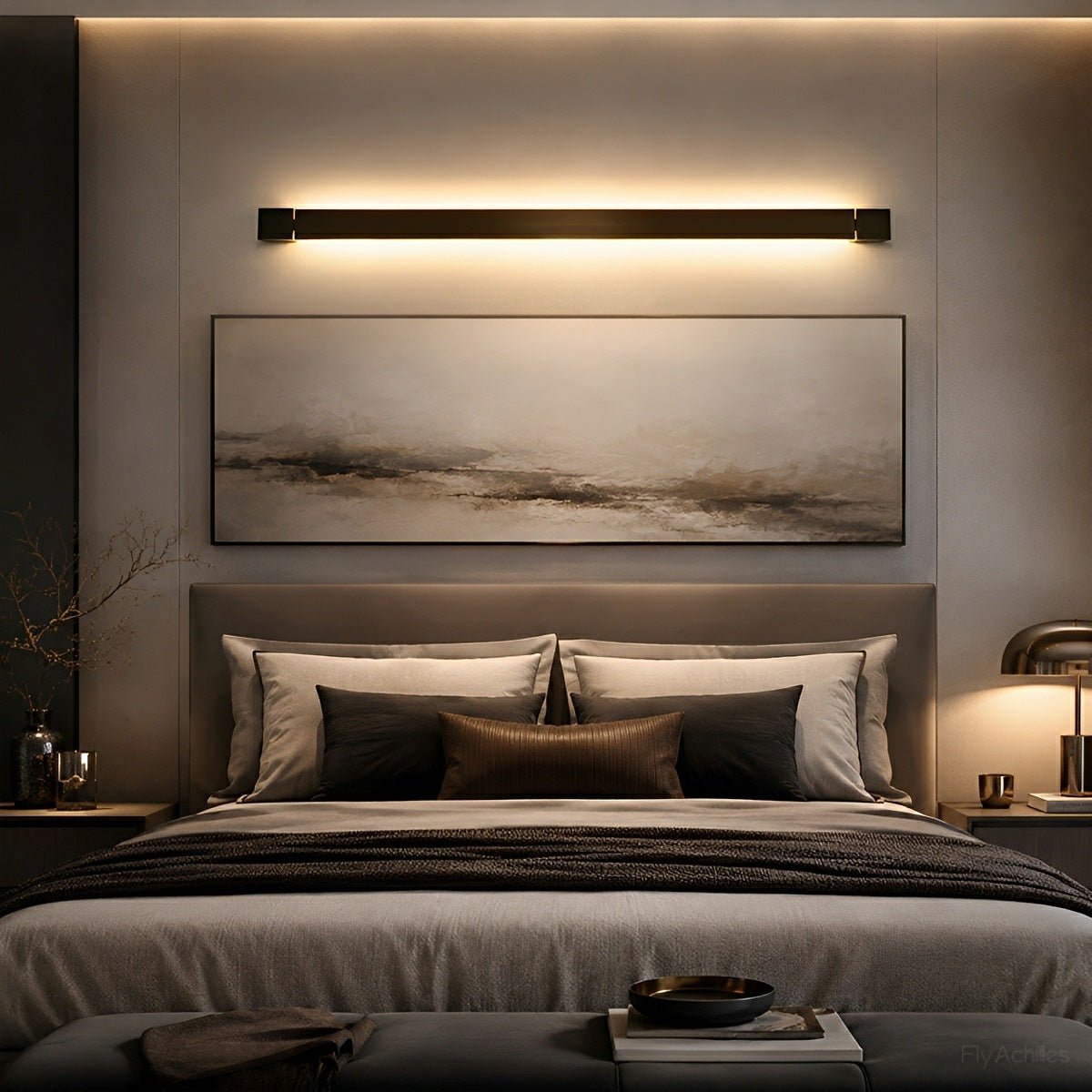 Nordic Ultra-thin Long Strip LED Rotatable Background Wall Light